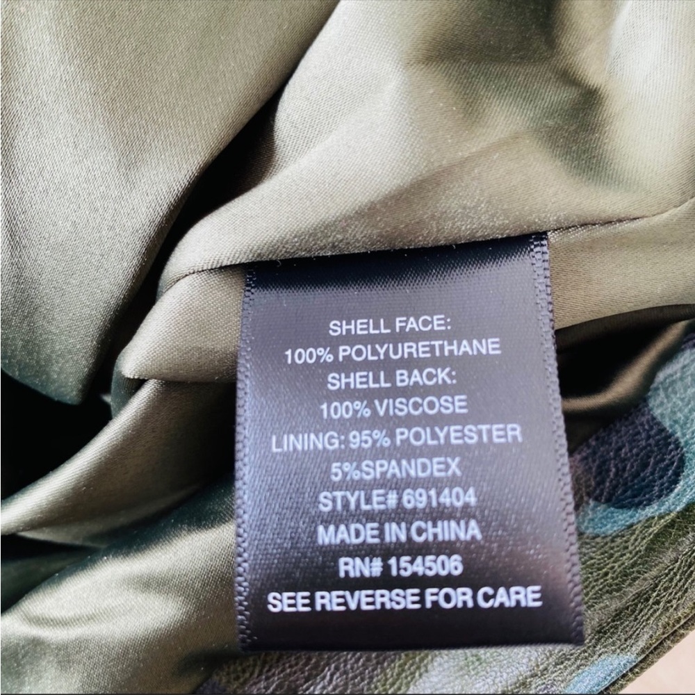 Colleen Lopez  Moto Camouflage Faux leather Jacket - Picture 6 of 6